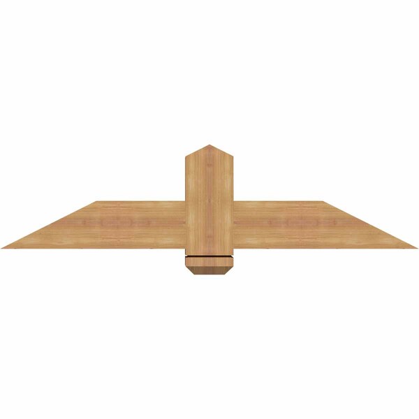 Ekena Millwork Eugene Smooth Timber Gable Bracket, Western Red Cedar, 48"W x 12"H x 5 1/2"D x 5 1/2"F, 6/12 Pitch GBW048X12X0606EUG00SWR - main